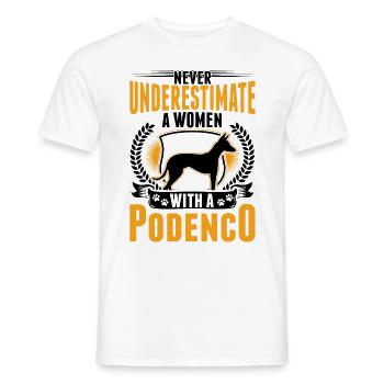 Podenco Woman Spanish Greyhound Ibizan Hound - Men's T-Shirt - white - Front - AI Model Male 178 dark (178cm)