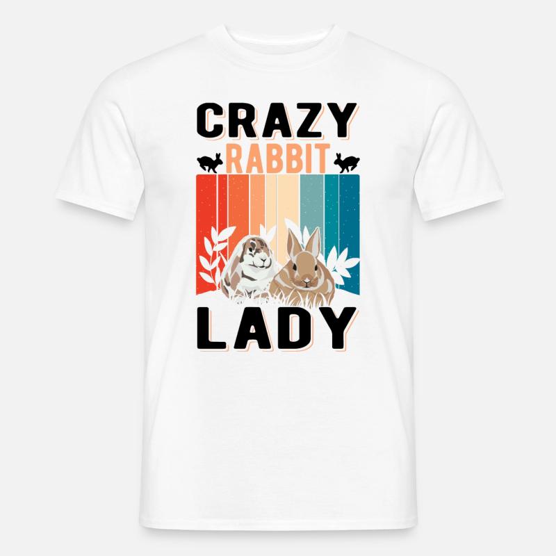 Crazy Rabbit lady Rabbit Rabbit - Men's T-Shirt - white