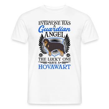 Hovawart Skytsengel - Mænd T-shirt - hvid - Foran - AI Model Male 178 dark (178cm)