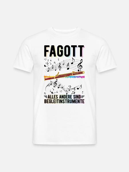 Fagott Begleitinstrumente Fagottist - Männer T-Shirt - Weiß