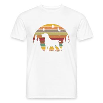 Deutsch Drahthaar Retro German Wirehaired - Männer T-Shirt - Weiß - Vorne - AI Model Male 178 dark (178cm)