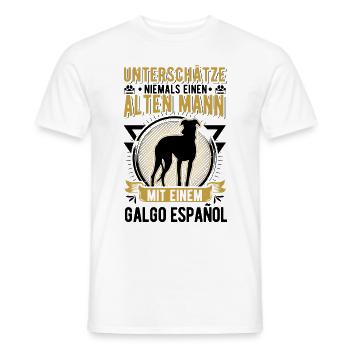 Galgo Español Alter Mann Spanischer Windhund - Männer T-Shirt - Weiß - Vorne - AI Model Male 178 dark (178cm)