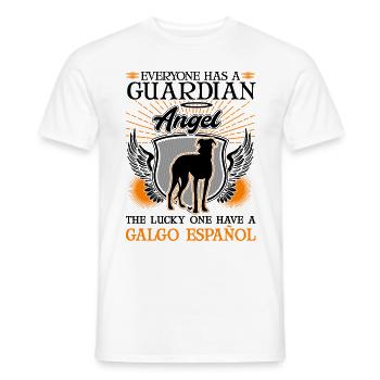 Galgo Español Schutzenegl Lévrier espagnol - T-shirt homme - blanc - Devant - AI Model Male 178 dark (178cm)