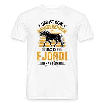 Fjordpferd Parfüm Norweger Pferd Fjordi - Männer T-Shirt - Weiß - Vorne - AI Model Male 178 dark (178cm)