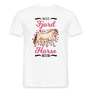 Best Fjord Horse Mom Norwegian Fjord Horse - Men's T-Shirt - white - Front - AI Model Male 178 dark (178cm)