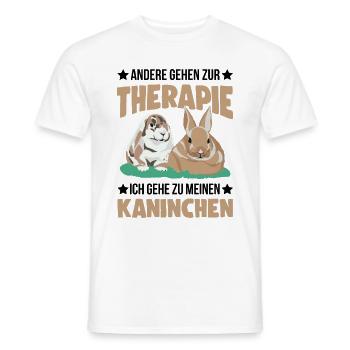 Kaninchen Therapie Häschen Hase Kaninchen - Männer T-Shirt - Weiß - Vorne - AI Model Male 178 dark (178cm)