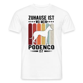 Zuhause ist wo mein Podenco ist Ibizan Hound - Männer T-Shirt - Weiß - Vorne - AI Model Male 178 dark (178cm)