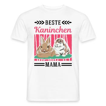Beste Kaninchen Mama Häschen Hase Kaninchen - Männer T-Shirt - Weiß - Vorne - AI Model Male 178 dark (178cm)