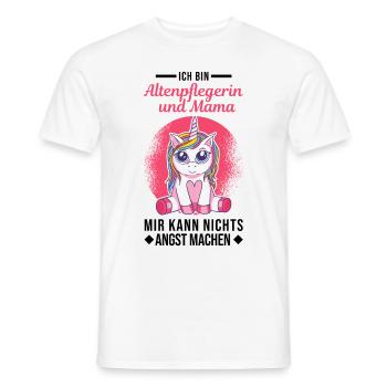 Altenpflegerin und Mama Altenheim - Männer T-Shirt - Weiß - Vorne - AI Model Male 178 dark (178cm)