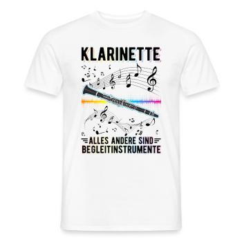Klarinette Alles andere sind Begleitinstrumente - Männer T-Shirt - Weiß - Vorne - AI Model Male 178 dark (178cm)