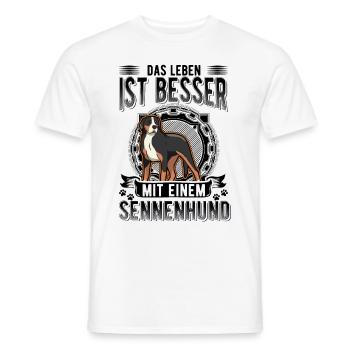 Großer Schweizer Sennenhund - Männer T-Shirt - Weiß - Vorne - AI Model Male 178 dark (178cm)