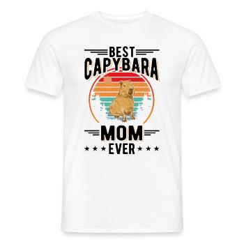Meilleure maman Capybara Ever Wasserschwein - T-shirt homme - blanc - Devant - AI Model Male 178 dark (178cm)