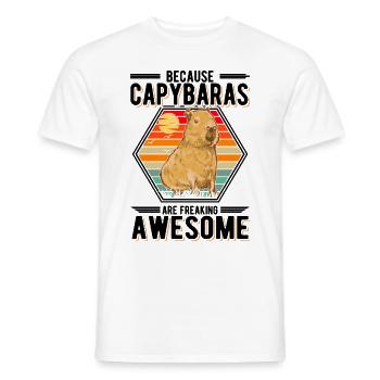 Because Capybaras are freaking awesome - Männer T-Shirt - Weiß - Vorne - AI Model Male 178 dark (178cm)
