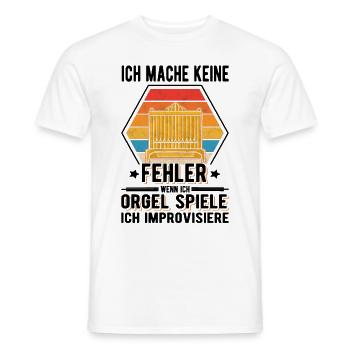 Orgel Pfeifenorgel Organist - Männer T-Shirt - Weiß - Vorne - AI Model Male 178 dark (178cm)