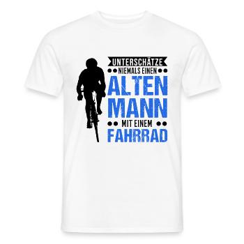 Fahrrad Alter Mann Radfahrer BMX Radsportler - Männer T-Shirt - Weiß - Vorne - AI Model Male 178 dark (178cm)