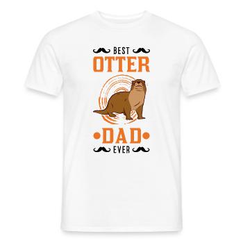 Meilleur papa loutre de tous les temps Loutre de mer - T-shirt homme - blanc - Devant - AI Model Male 178 dark (178cm)