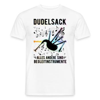 Dudelsack Alles andere sind Begleitinstrumente - Männer T-Shirt - Weiß - Vorne - AI Model Male 178 dark (178cm)