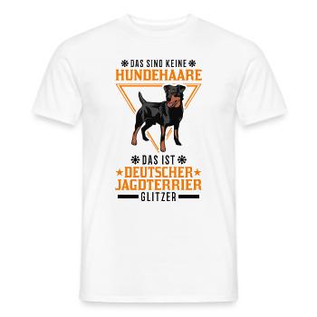 Deutscher Jagdterrier Glitzer - Männer T-Shirt - Weiß - Vorne - AI Model Male 178 dark (178cm)