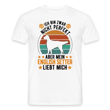 English Setter Englischer Setter - Männer T-Shirt - Weiß - Vorne - AI Model Male 178 dark (178cm)