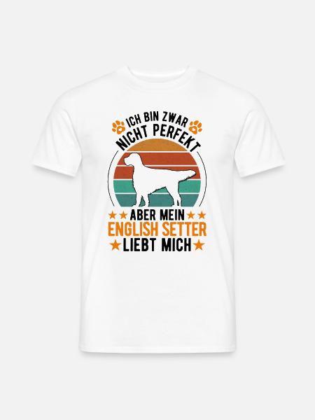English Setter Englischer Setter - Männer T-Shirt - Weiß