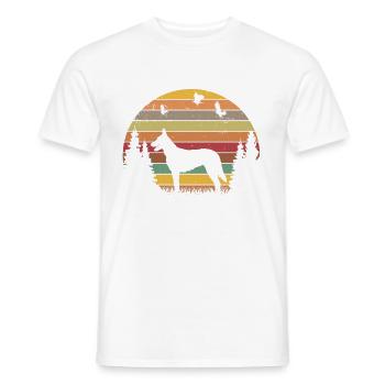 Hollandse Herder Berger Hollandais Rétro - T-shirt homme - blanc - Devant - AI Model Male 178 dark (178cm)