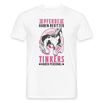Pferde haben Besitzer Tinkers haben Personal - Männer T-Shirt - Weiß - Vorne - AI Model Male 178 dark (178cm)