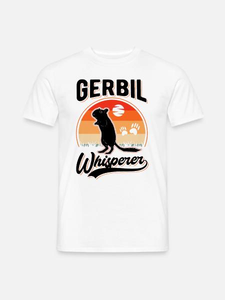 Gerbil Whisperer Rennratte Rennmaus - Männer T-Shirt - Weiß