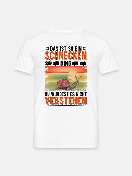 Das ist so ein Schnecken Ding - Männer T-Shirt - Weiß