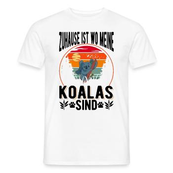 Zuhause ist wo meine Koalas sind - Männer T-Shirt - Weiß - Vorne - AI Model Male 178 dark (178cm)
