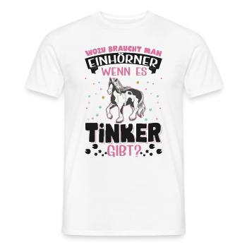 Irish Tinker Pferd Einhorn - Männer T-Shirt - Weiß - Vorne - AI Model Male 178 dark (178cm)