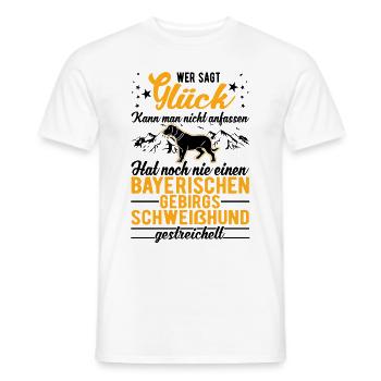 Bayerischer Gebirgsschweißhund Glück BGS - Männer T-Shirt - Weiß - Vorne - AI Model Male 178 dark (178cm)