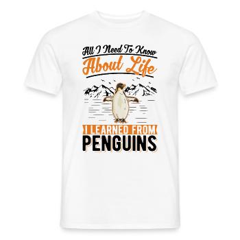 Penguin Saying Penguin - Men's T-Shirt - white - Front - AI Model Male 178 dark (178cm)