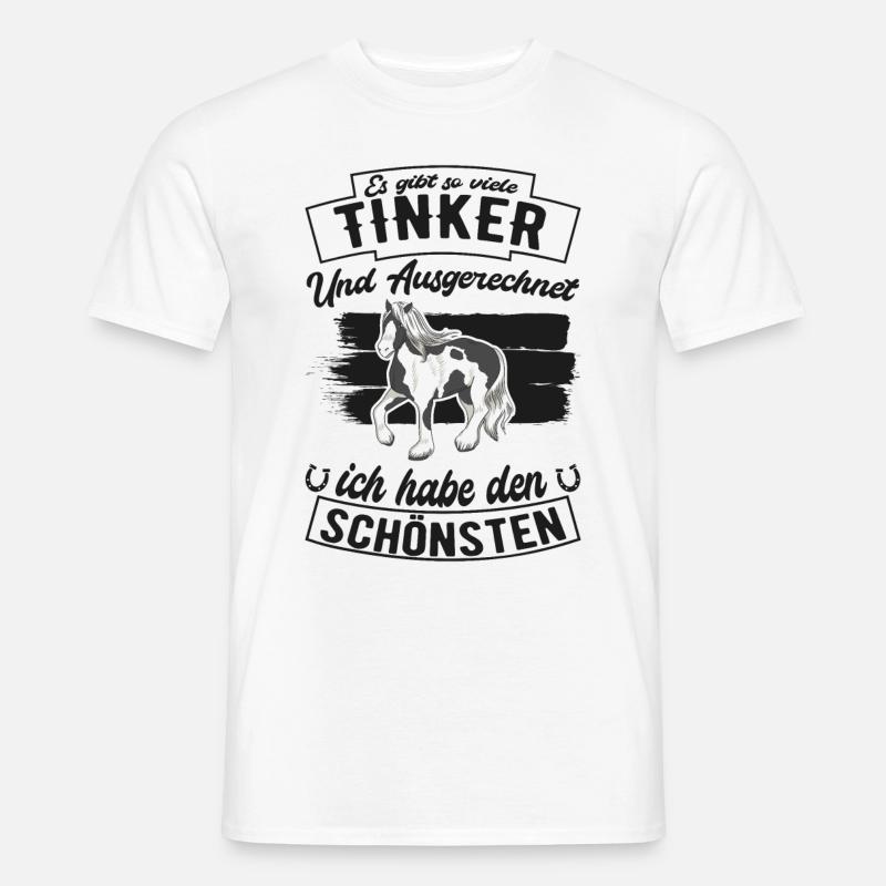 Irish Tinker Pferd Spruch - Männer T-Shirt - Weiß