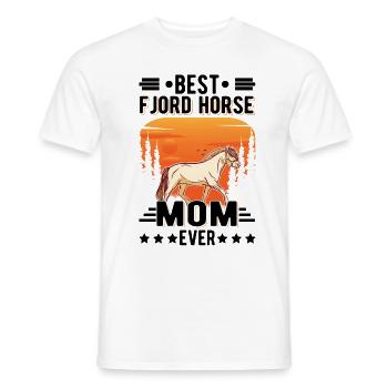 Best Fjord Horse Mom Ever Fjordpferd - Männer T-Shirt - Weiß - Vorne - AI Model Male 178 dark (178cm)