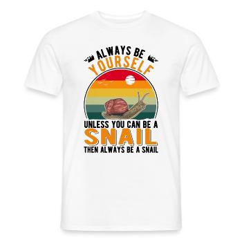 Soyez toujours vous-même à moins que vous ne puissiez être un escargot - T-shirt homme - blanc - Devant - AI Model Male 178 dark (178cm)
