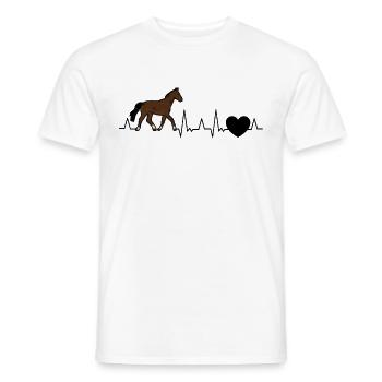 Holsteiner Pferd Herzschlag - Männer T-Shirt - Weiß - Vorne - AI Model Male 178 dark (178cm)