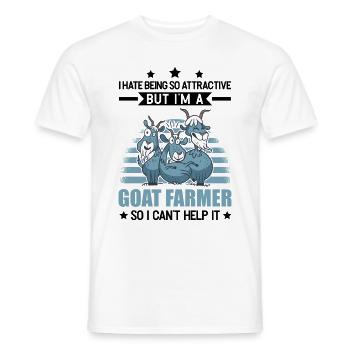 Ziegenhirte Attraktiv Ziegen Ziegenzüchter Ziege - Männer T-Shirt - Weiß - Vorne - AI Model Male 178 dark (178cm)