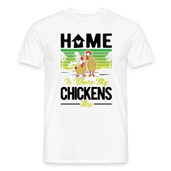 Chickens Home Chicken Chicken Chicken - Men's T-Shirt - white - Front - AI Model Male 178 dark (178cm)