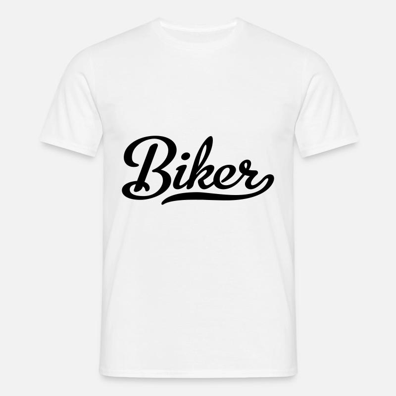 Biker - Männer T-Shirt - Weiß