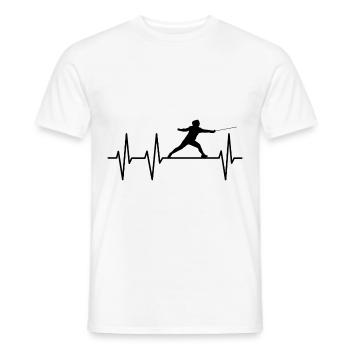 Escrime pouls cadeau escrimeur sport - T-shirt homme - blanc - Devant - AI Model Male 178 dark (178cm)