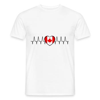 The Canadian frequency - Men's T-Shirt - white - Front - AI Model Male 178 dark (178cm)