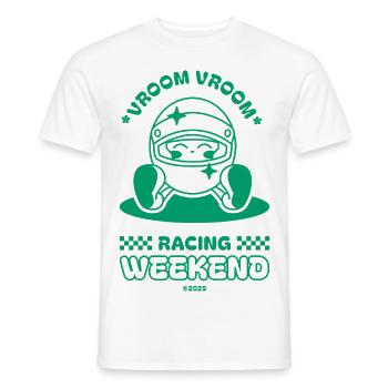 Racing Weekend - Vroom Vroom (vorne grün) - Männer T-Shirt - Weiß - Vorne - AI Model Male 178 dark (178cm)