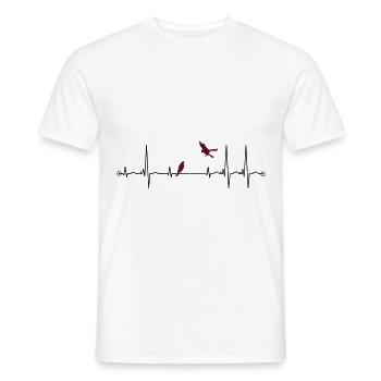 Pouls avec corbeaux - T-shirt homme - blanc - Devant - AI Model Male 178 dark (178cm)