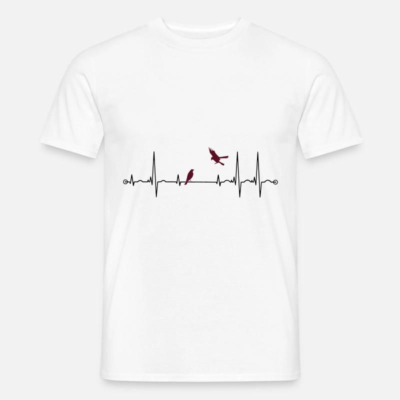 Puls mit Raben - Männer T-Shirt - Weiß