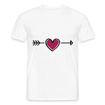 heart arrow - Men's T-Shirt - white - Front - AI Model Male 178 dark (178cm)