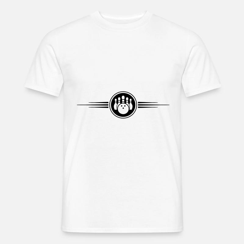 icône de course de bowling - T-shirt homme - blanc