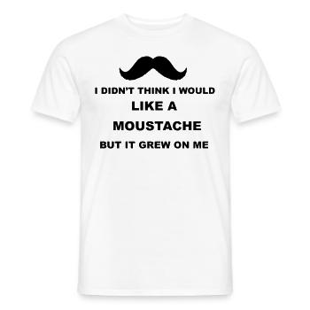 Moustache - Men's T-Shirt - white - Front - AI Model Male 178 dark (178cm)