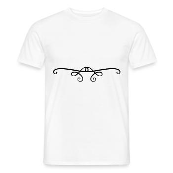 ornamental line - Men's T-Shirt - white - Front - AI Model Male 178 dark (178cm)