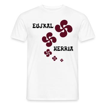 Multiple Croix Euskal Herria - T-shirt homme - blanc - Devant - AI Model Male 178 dark (178cm)