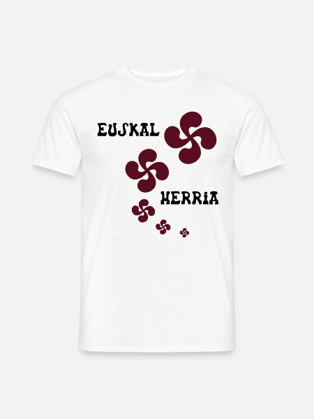 Multiple Croix Euskal Herria - T-shirt homme - blanc